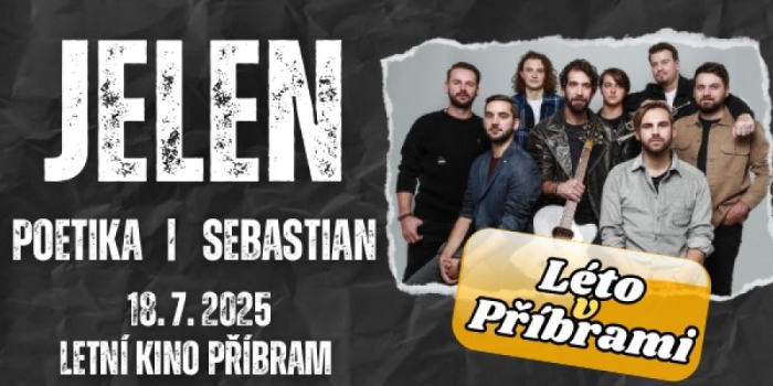 Léto v Příbrami 2025: Jelen, Poetika a Sebastian - 1