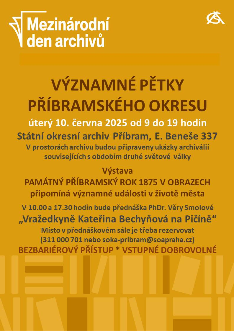 Mezinárodní den archivů: Významné pětky příbramského okresu - 1