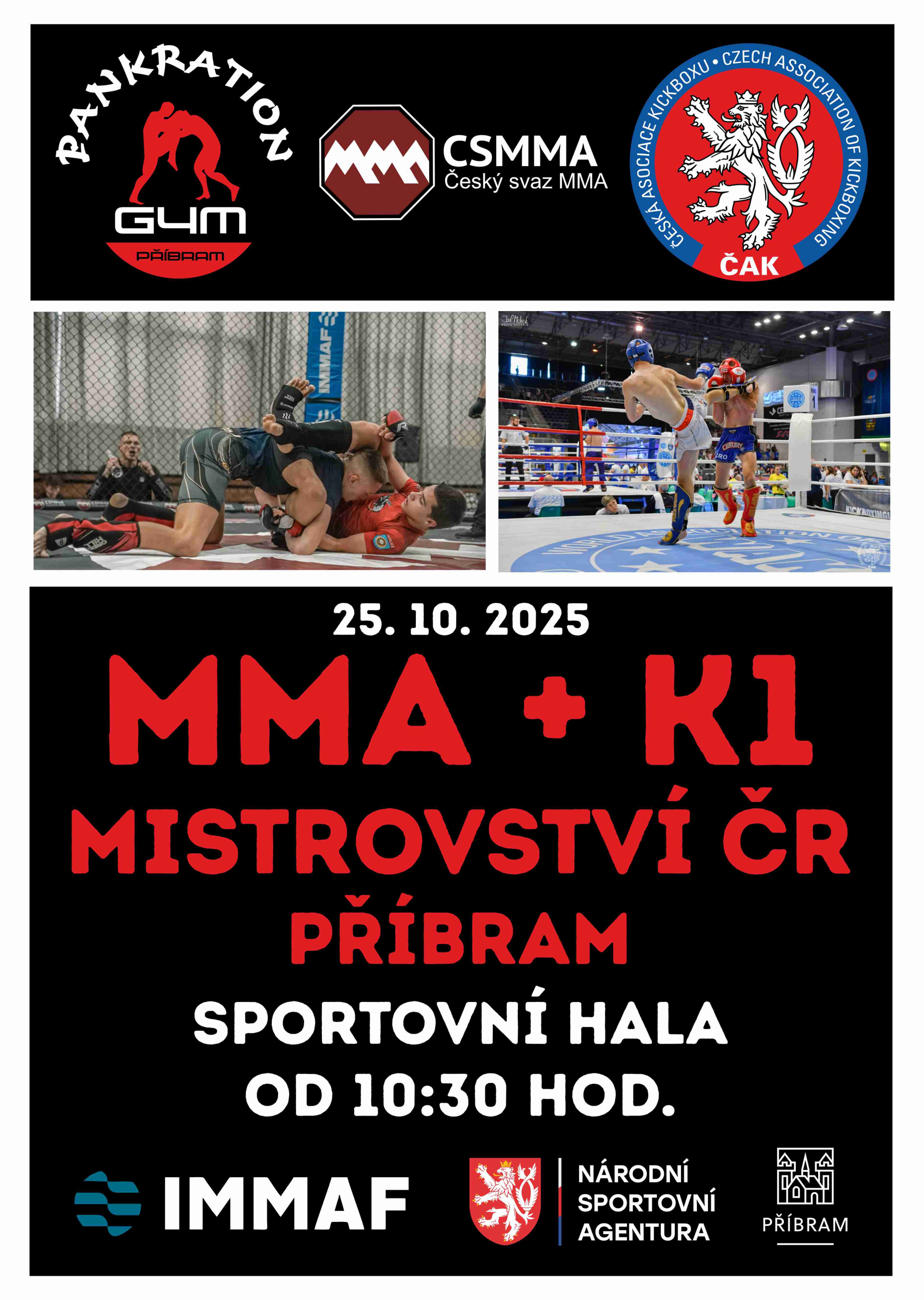 MISTROVSTVÍ ČESKÉ REPUBLIKY MMA &amp; K-1 Příbram 2025 - 1