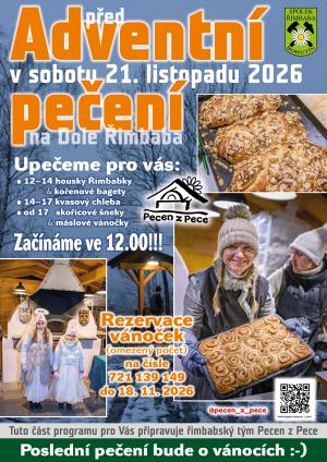 Bohutín plakát Advent PEČENÍ 2026