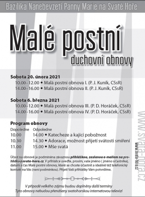 Male - postni - obnovy