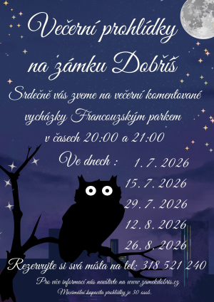 Noční prohlídka na zámku Dobříš